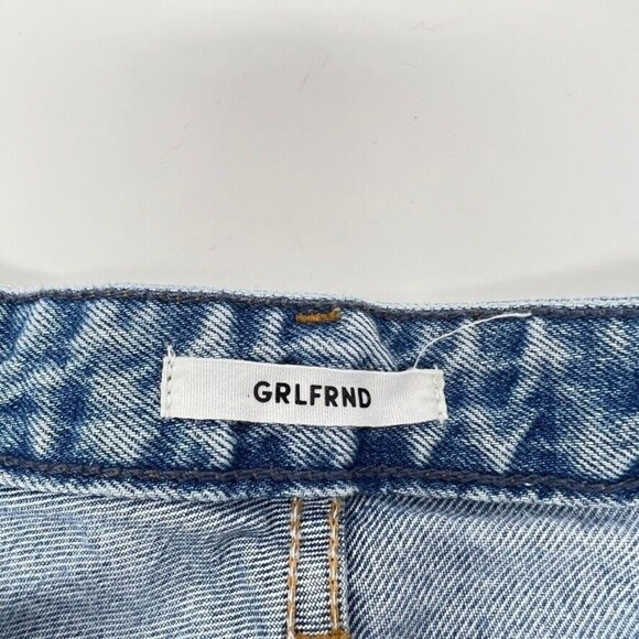 Revolve GRLFRND Cindy in Silly Love Songs Blue Distressed Shorts Womens Size 25 - Picture 7 of 10